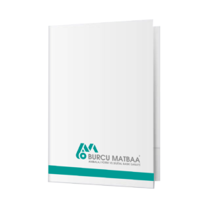 Baskılı ön kapaklı cepli dosya tasarımı