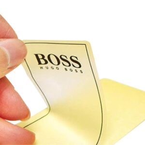 Şeffaf etiket baskı detayı – renkli ve şeffaf malzeme