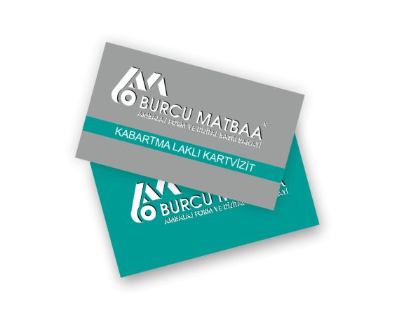 Burcu Matbaa kabartmalı kartvizit