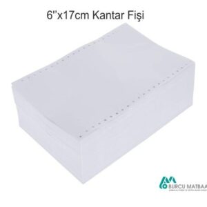 6x17 kantar fişi baskı detayı – çift kopyalı form