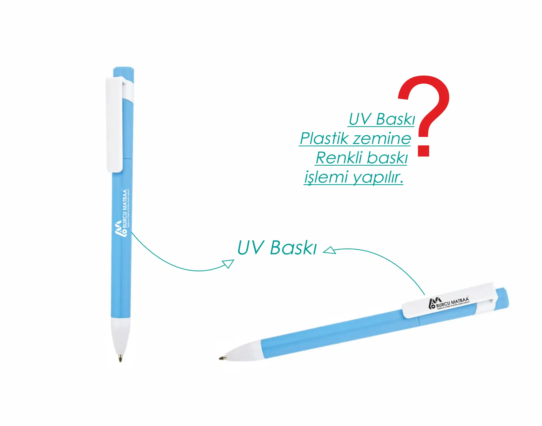 Açık Mavi Leccepen Tükenmez Kalem – Çevirmeli plastik kalem