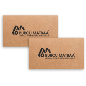 Özel baskılı yatay kraft kartvizit
