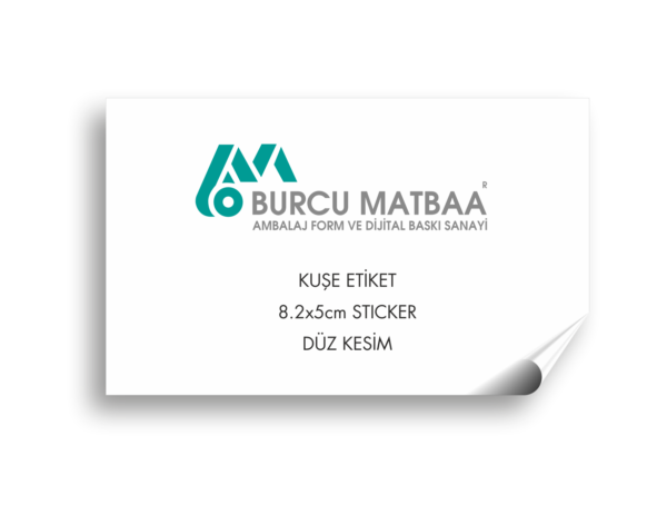kuse etiket baski kart ebadinda