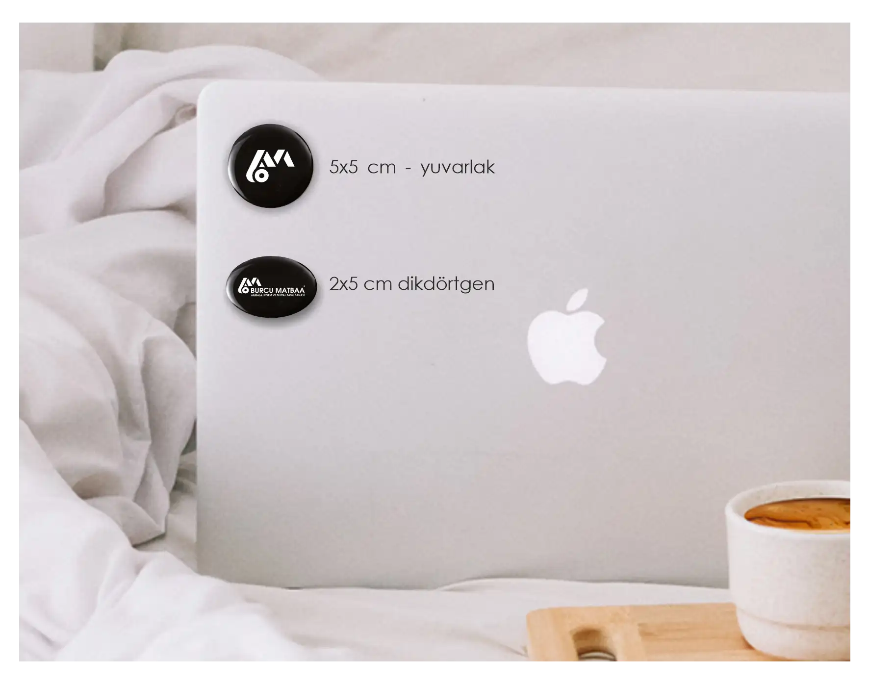 Damla etiket baskılı logo örneği